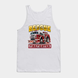 Cartoon Fire Truck Tank Top